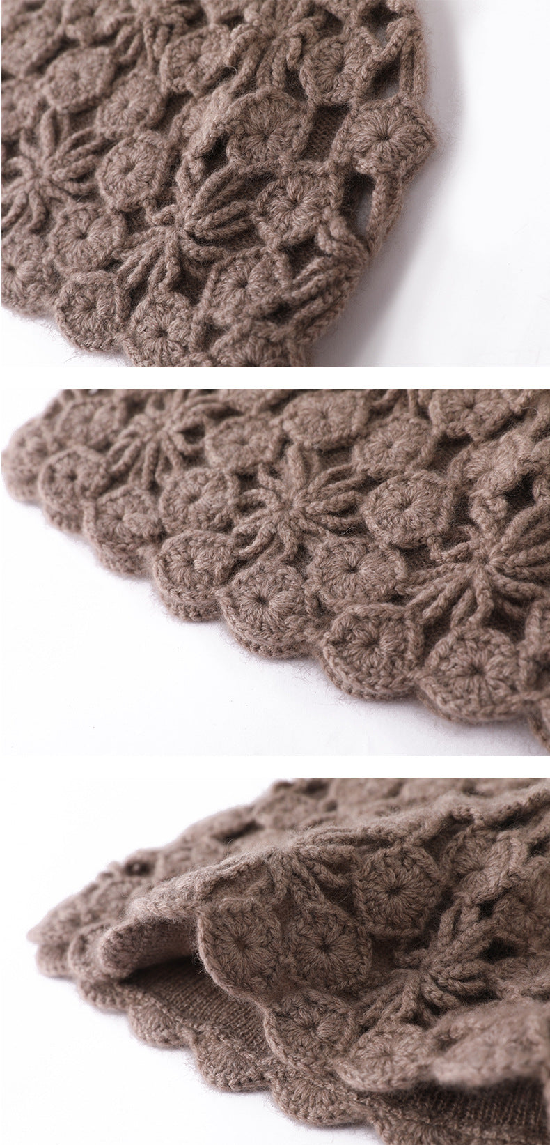 Elegant Plum Blossom Knit Cashmere Hat