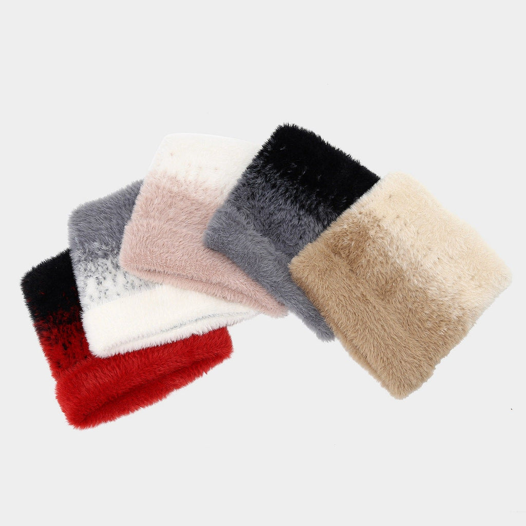 Cute Cat Ear Gradient Beanie - Cozy Knit Hat