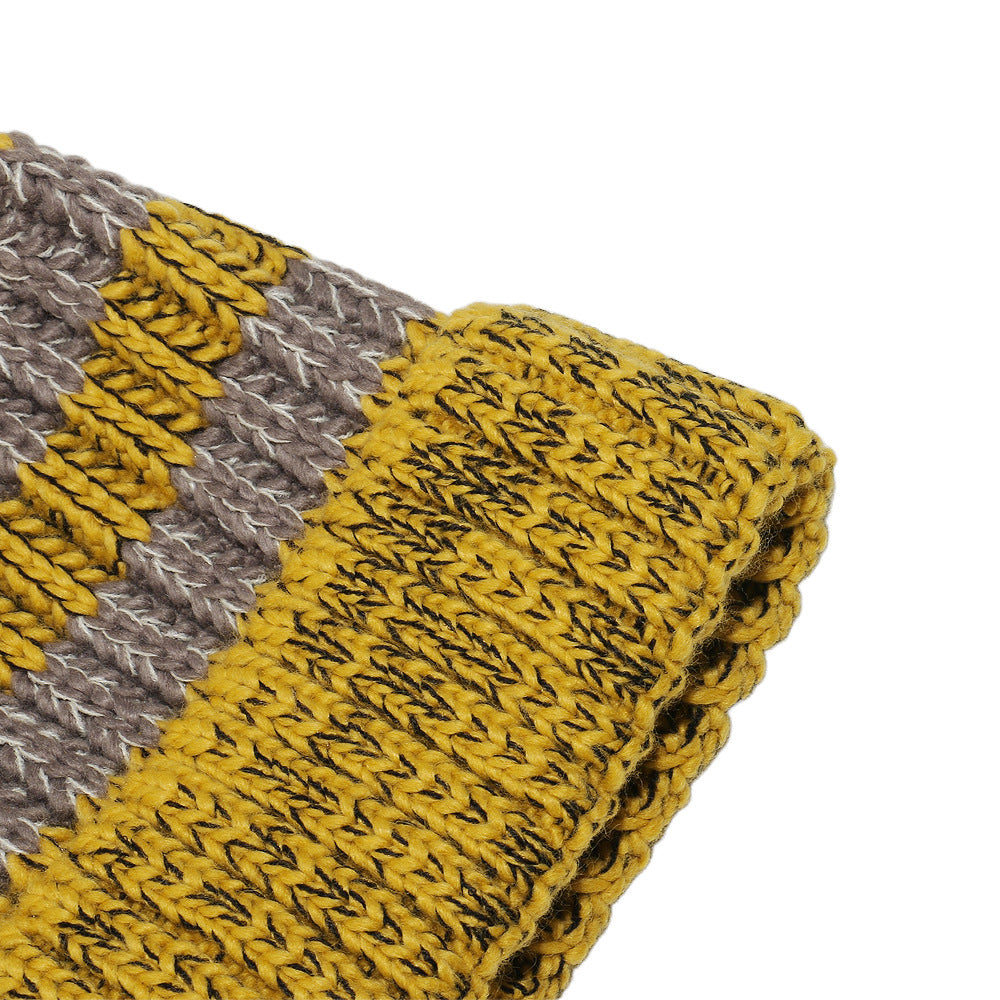 Warm Striped Knit Beanie: Cozy Outdoor Adventure Hat