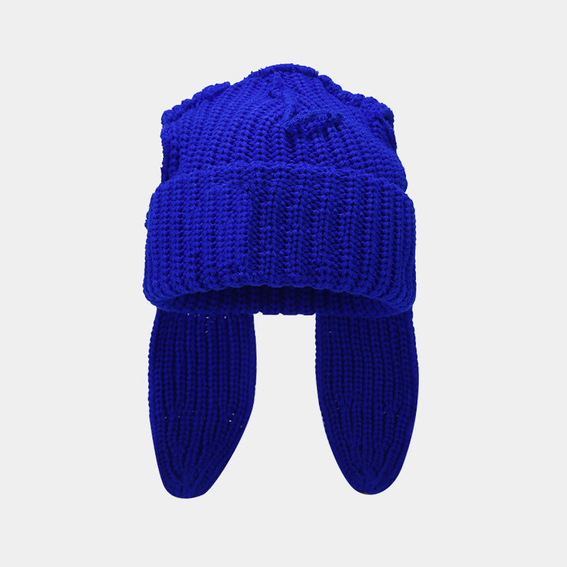 Cute Rabbit Ear Knit Hat for Cozy Winter Warmth