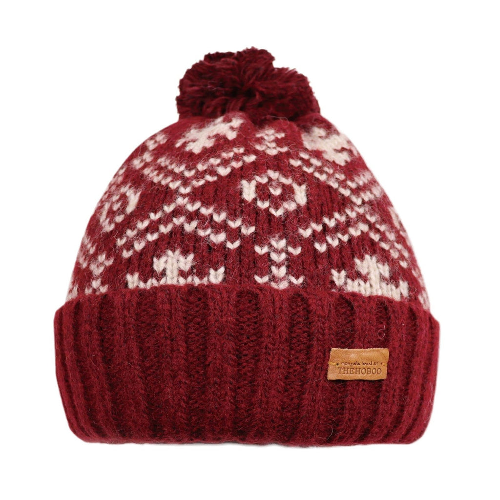 Cozy Korean Red Wool Hat: Ear Protection & Winter Warmth