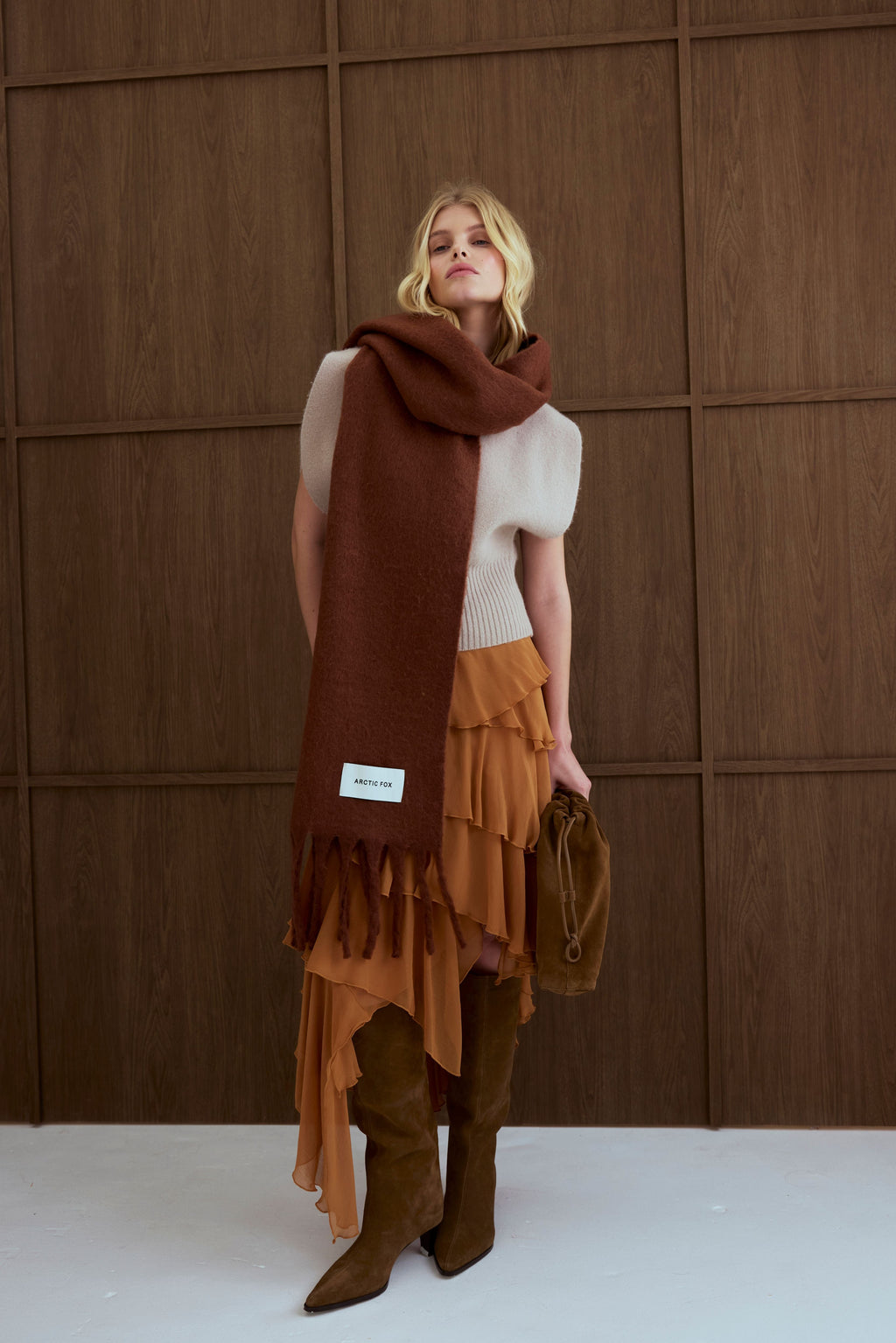 The Stockholm Scarf - Sepia Brown