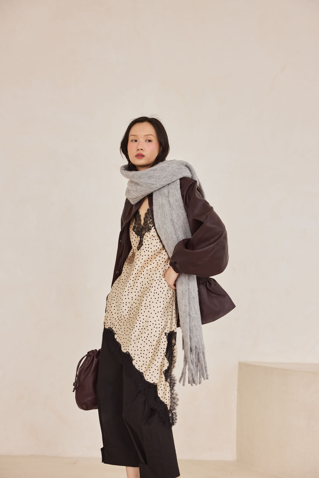 The Reykjavik Scarf with Wool - Grey