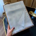 Raw Hem Lightweight Letter Jacquard Scarf