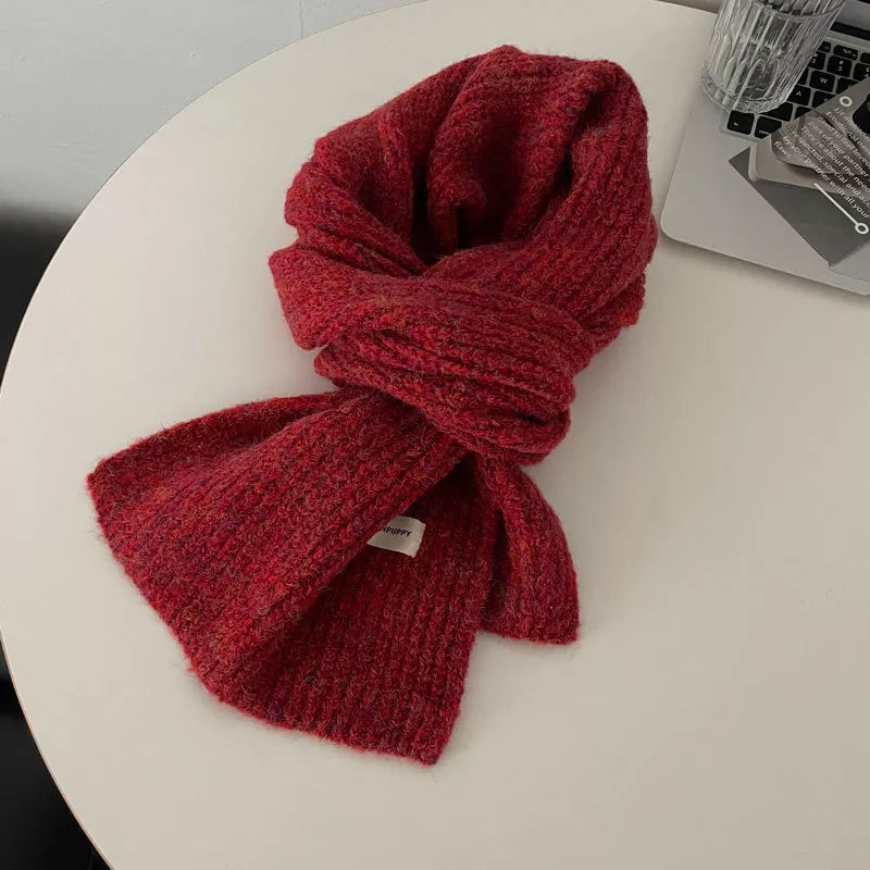 Cozy Chunky Ribbed Knitted Winter Scarf