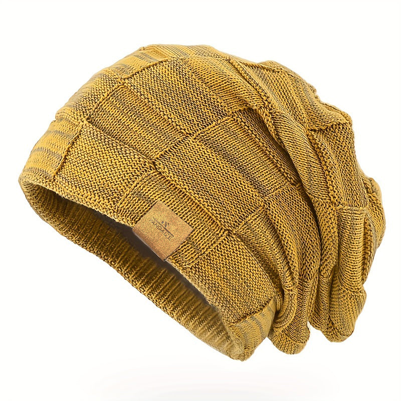 Pandaize Luxe-Knit Beanie - Soft Mixed-Color Unisex Winter Essential
