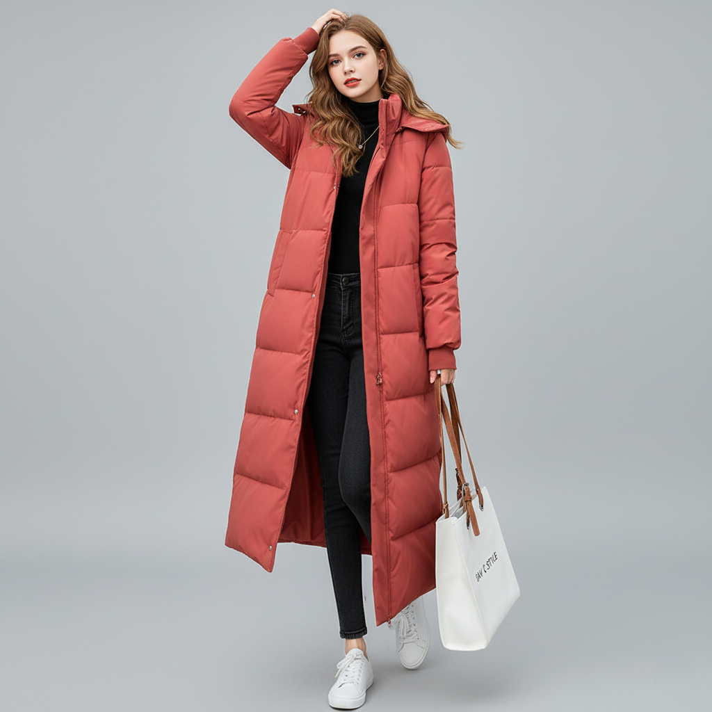 Thermal Down Parka Coat | Warm Hooded Winter Jacket