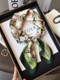 Floral Print Silk Scarf