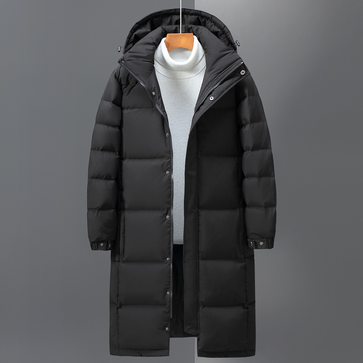 Waterproof Hooded Men's Long Coat