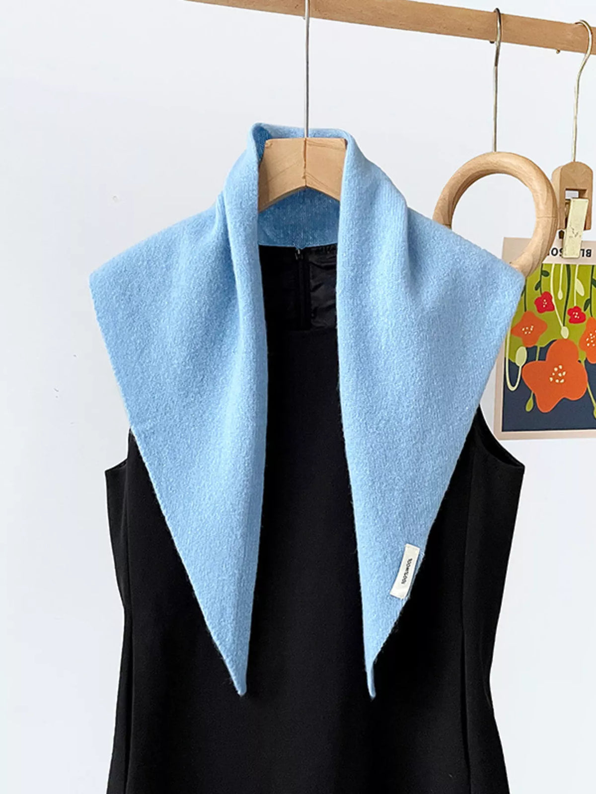Solid Color Wool Knit Scarf