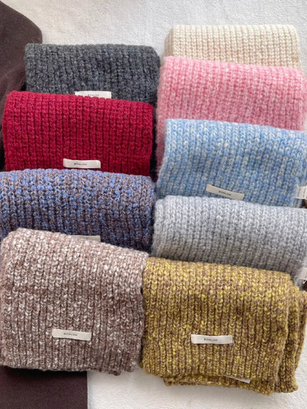 Cozy Speckled Knitted Winter Scarf