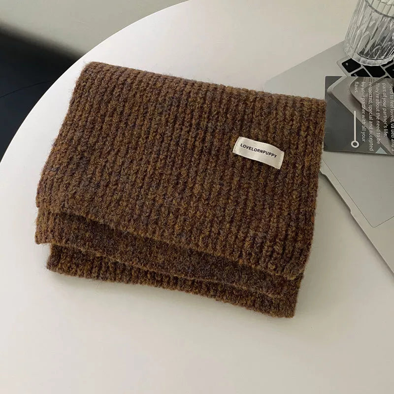 Cozy Chunky Ribbed Knitted Winter Scarf