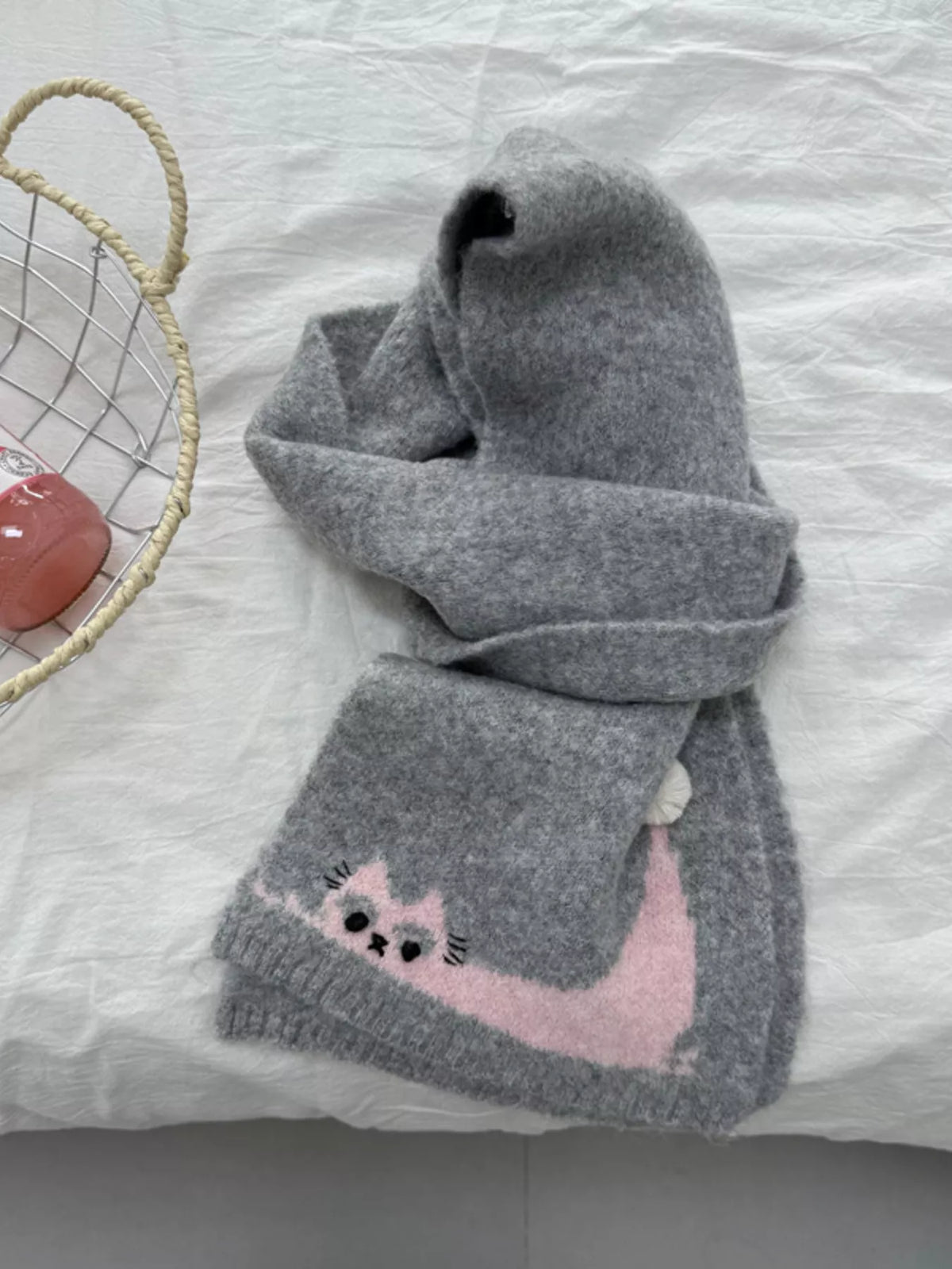 Cute Cat Knitted Scarf