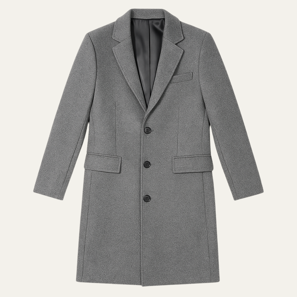 Classic Men's Wool Mix Winter Coat