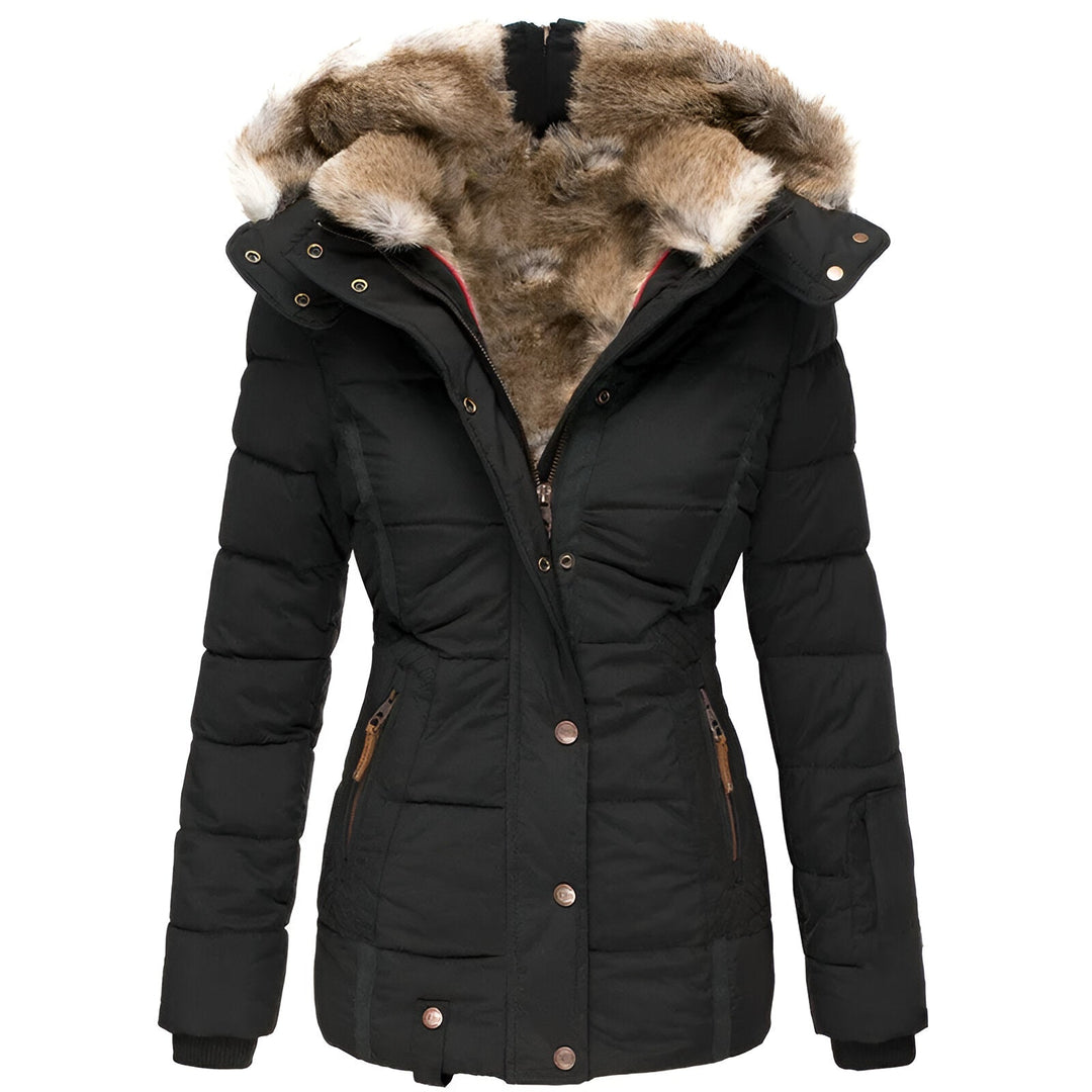Warm Fur Trimmed Quilted Puffer Jacket