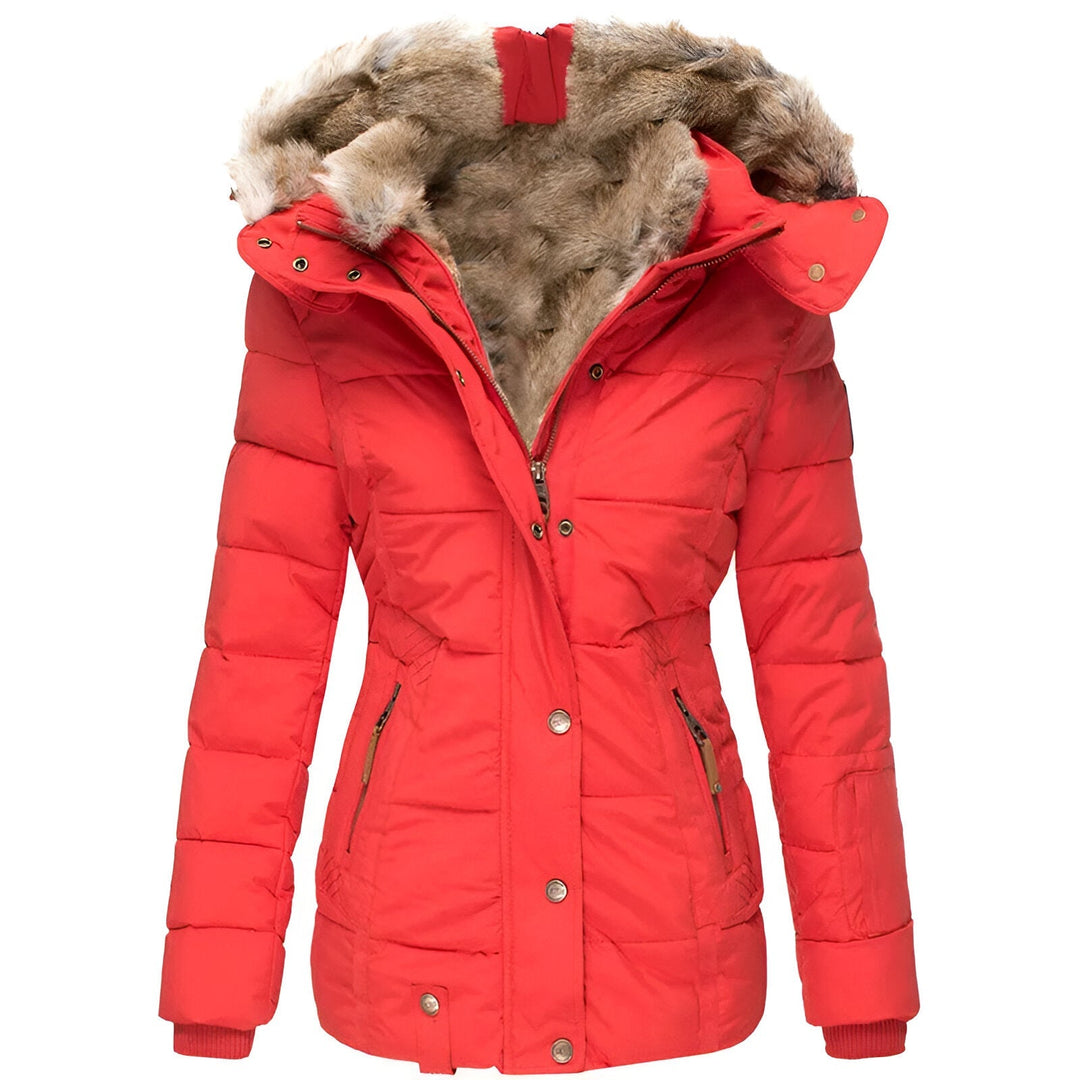 Soft Faux Fur Hooded Winter Puffer Coat for Women