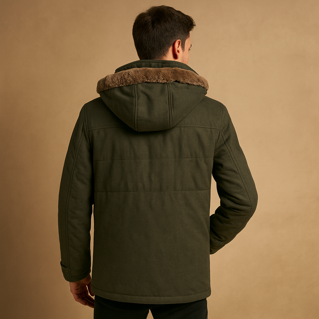 Hooded winter coat for men | Marcus