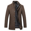 Classic Fit Men's Wool Button Coat - Warm Winter Style