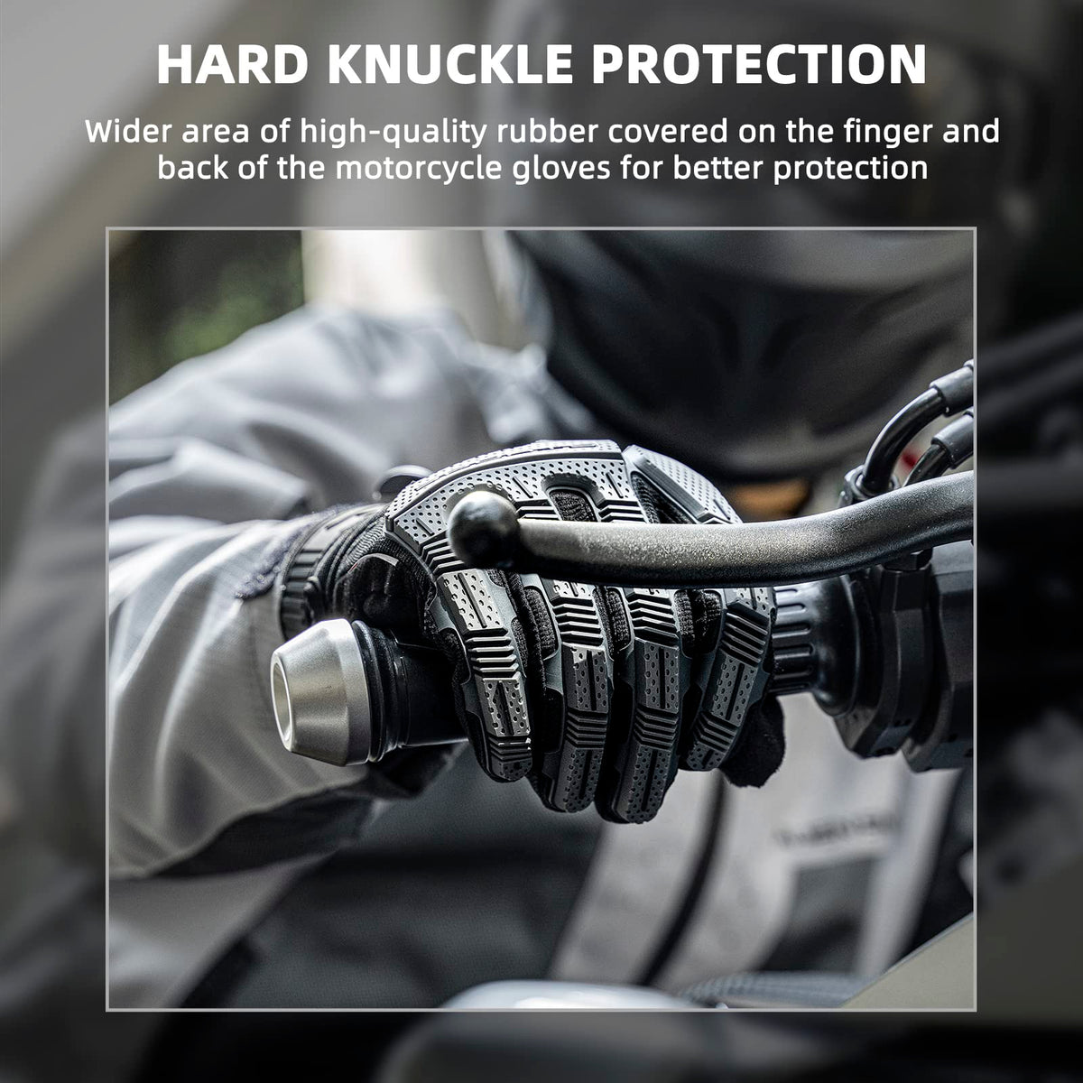 ROCKBROS Winter Touchscreen Motorcycle Gloves with Palm Padding & Knuckle Protection