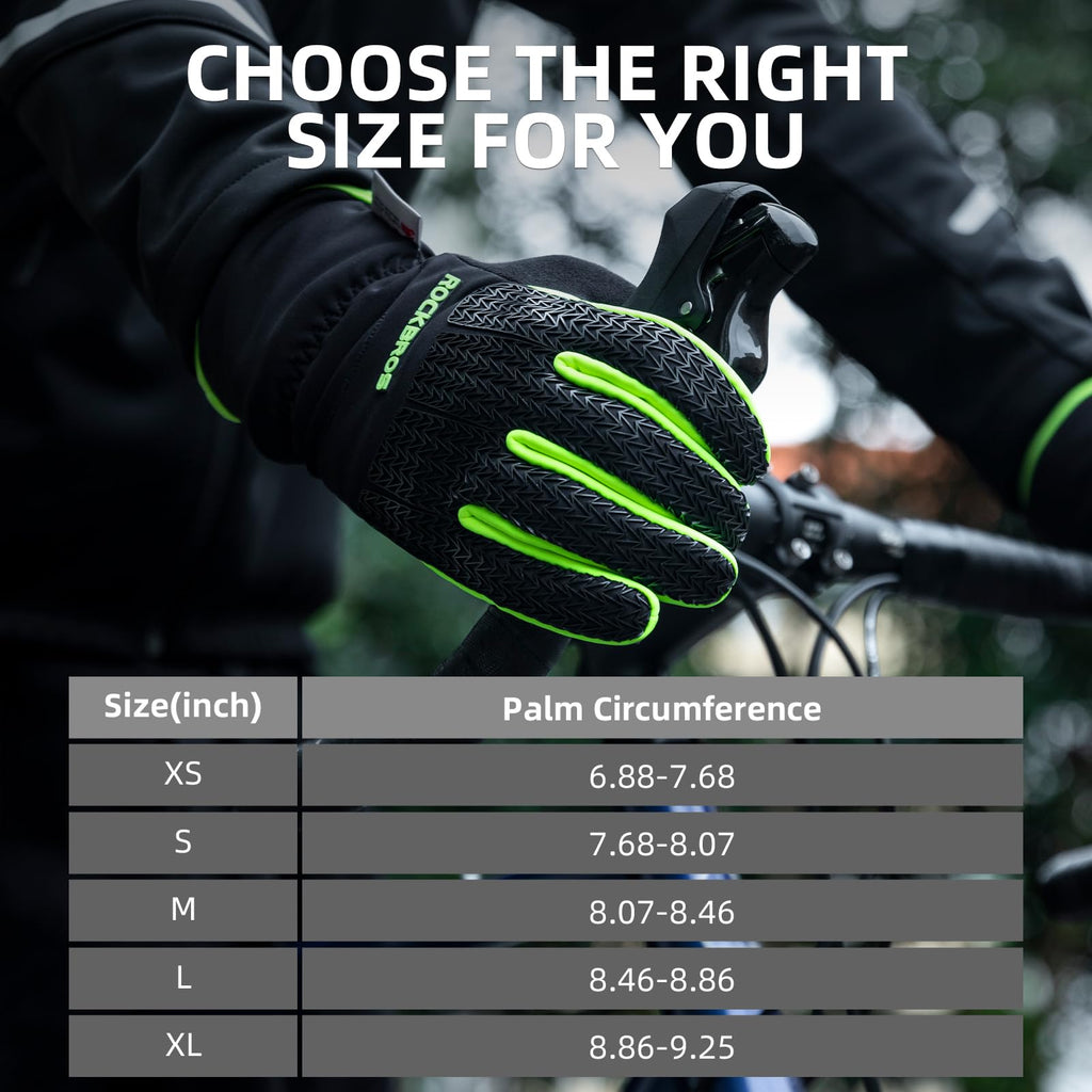 ROCKBROS Winter Cycling Gloves, Windproof Thermal Touchscreen Gloves for Men  Women