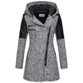 Slim Fit Womens Quilted Parka Jacket with Hood