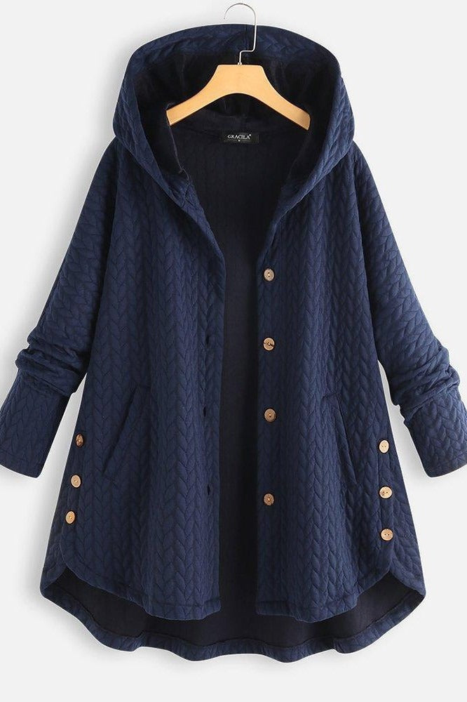 Warm Quilted Women's Parka Coat with Hood