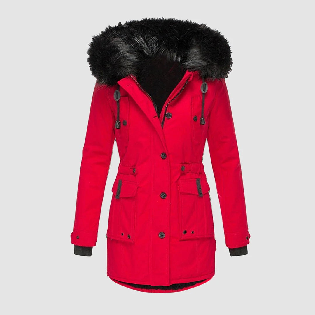 Warm Faux Fur Parka Coat for Women