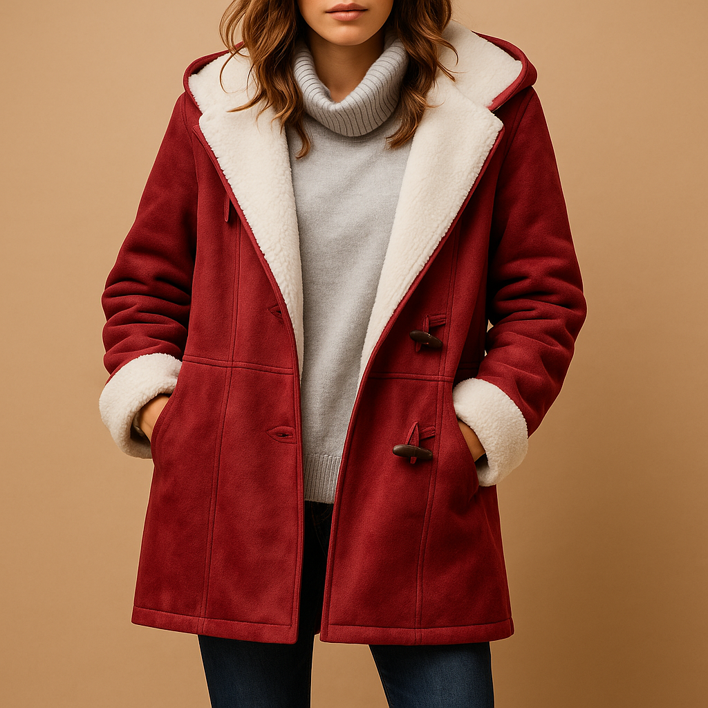 Long hooded winter coat for women | Serena
