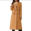Warm Double Collar Wool Women's Winter Coat