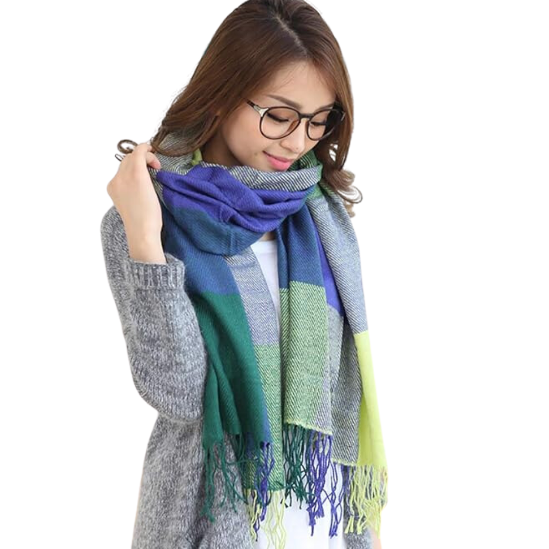 Soft Plaid Warm Winter Scarf