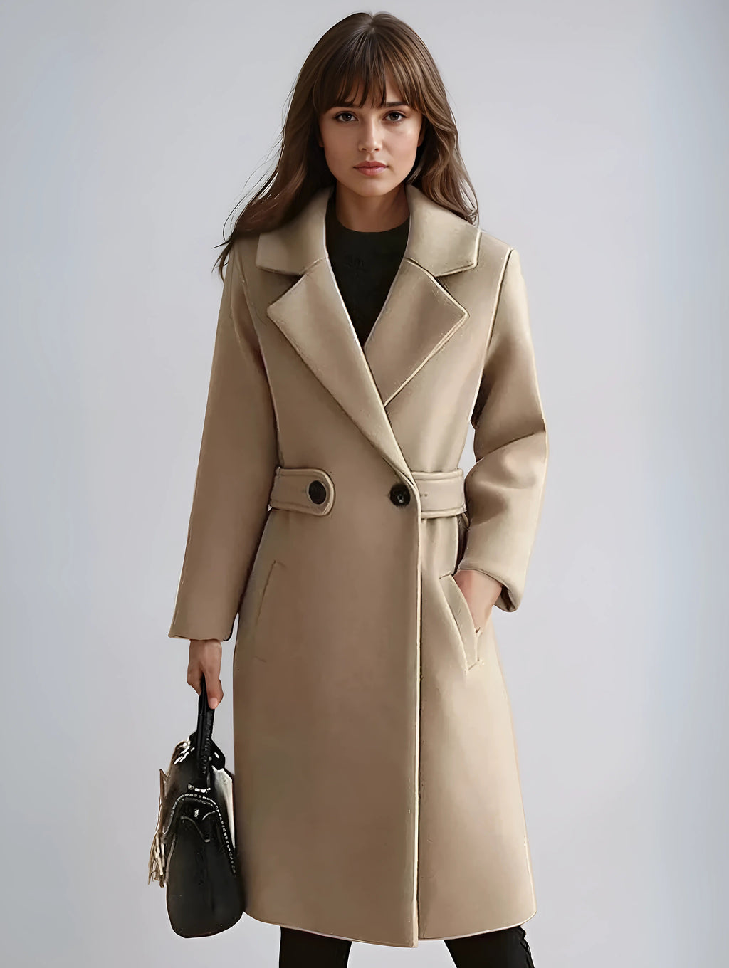 Ladies' Classic Fitted Winter Parka Coat