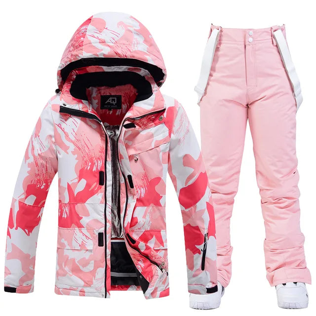 Warm Women's Snow Ski Jacket Suit
