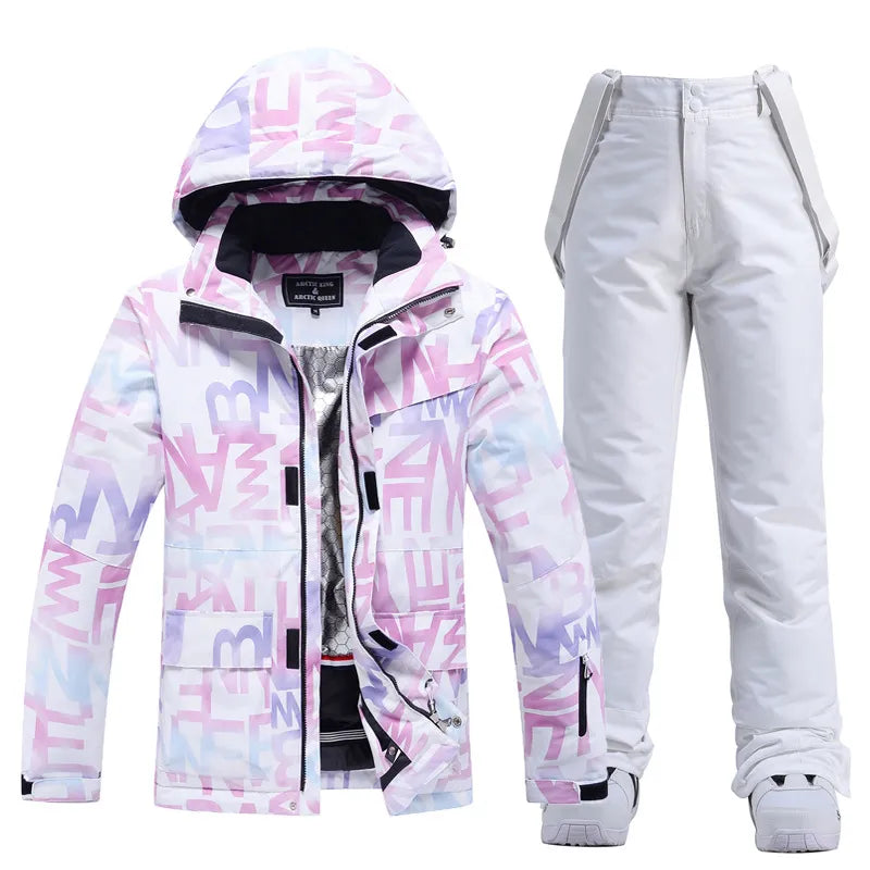 Warm Women's Snow Ski Jacket Suit