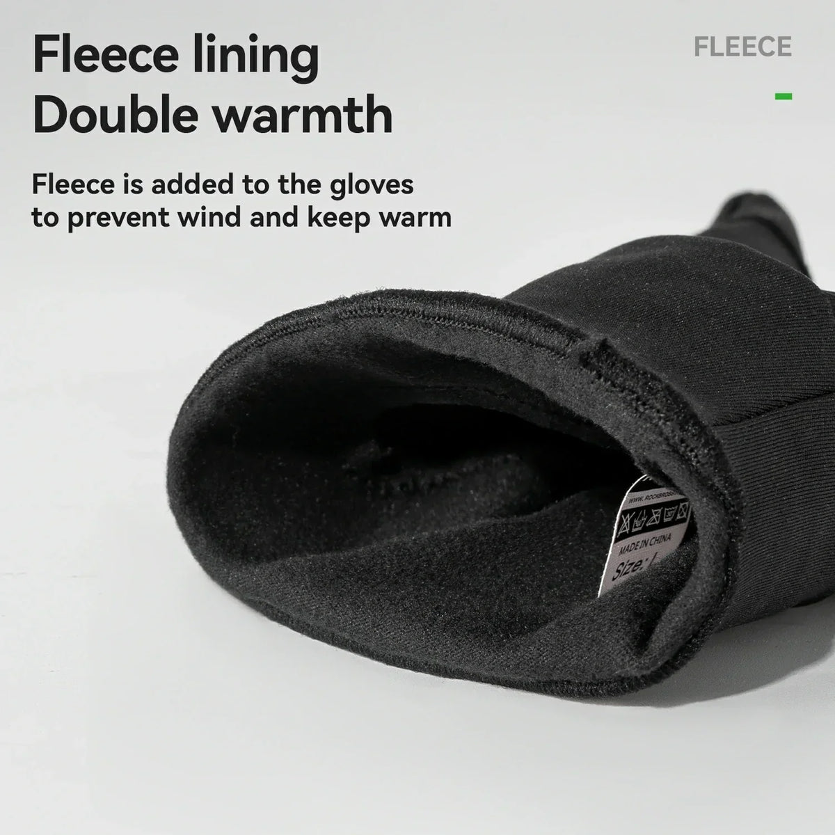 Winter Cycling Gloves Windproof Touch Screen Non-Slip Fleece Lined