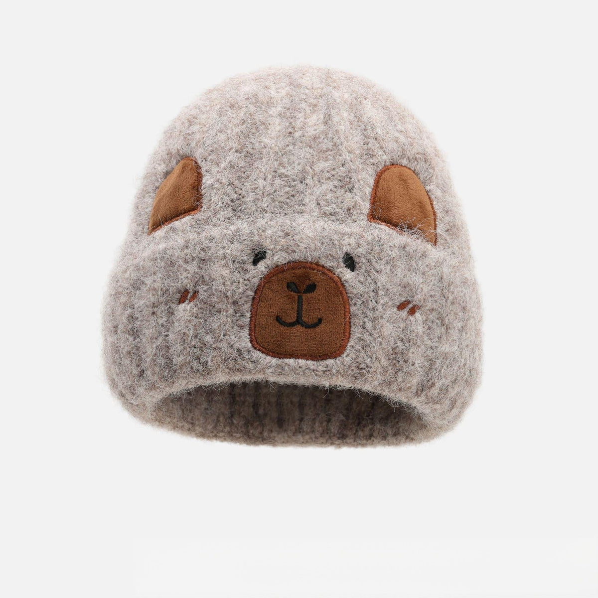 Women's Capybara Cartoon Wool Knitted Beanie, Autumn Winter Thickened Cold-proof Warm Hat