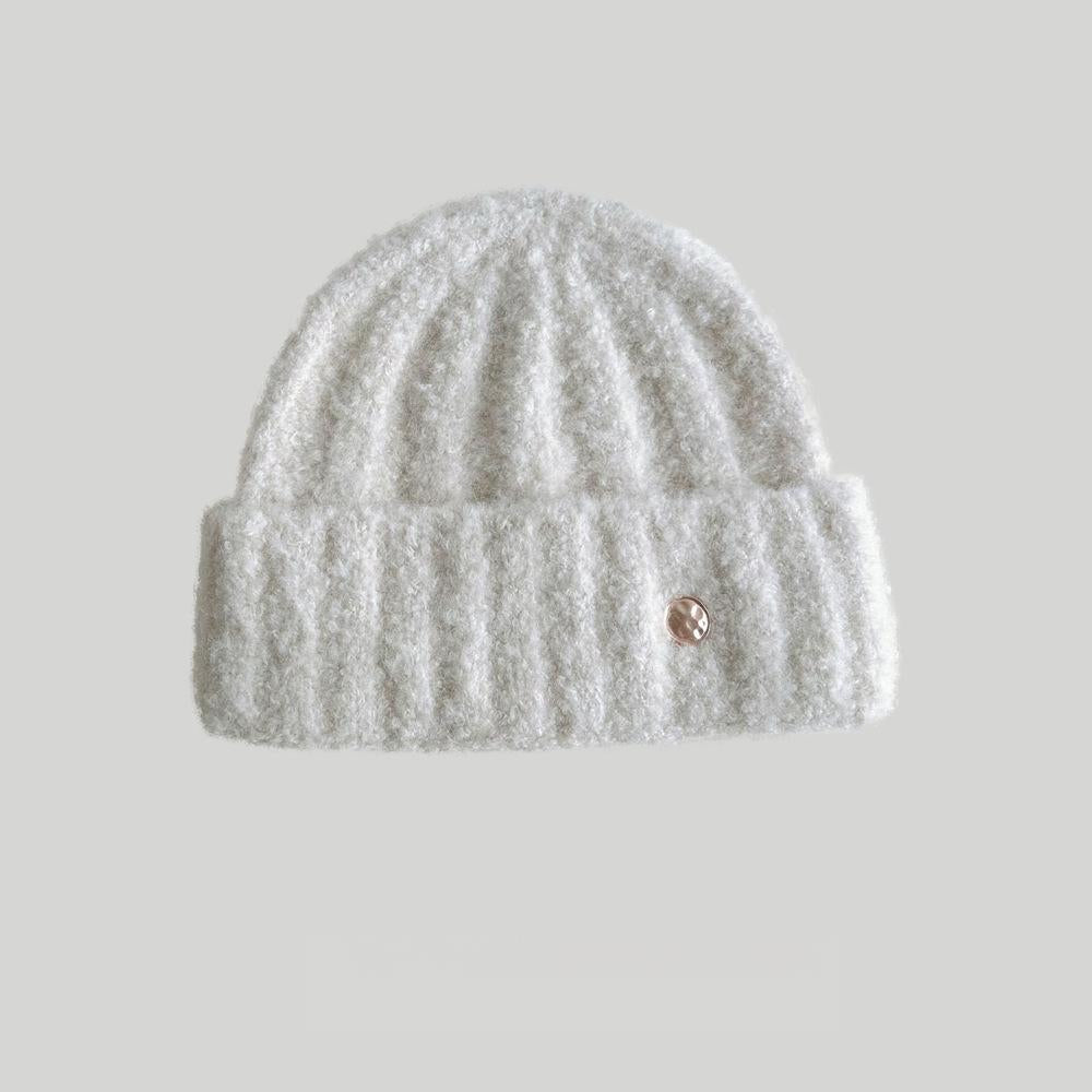 Women's Korean Style Knitted Beanie, Winter Dopamine Thickened Ear-Warming Hat
