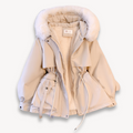 Warm Waterproof Coat with Faux Fur and Hood